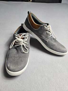 Men’s Bullboxer Gray Canvas Sneakers Size 9 Casual Lace Up Shoes